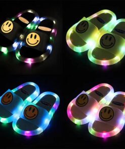 Smile LED-licht kinderslipper met zachte basis