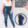 Plus-size tonifiërende jeanslegging