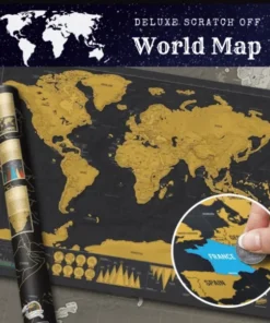 Deluxe kras-off wereldkaart