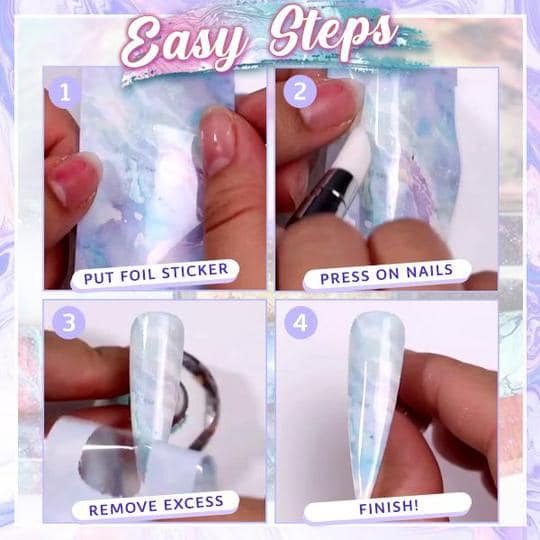 Nailtural Instant marmeren foliestickers - Image 5