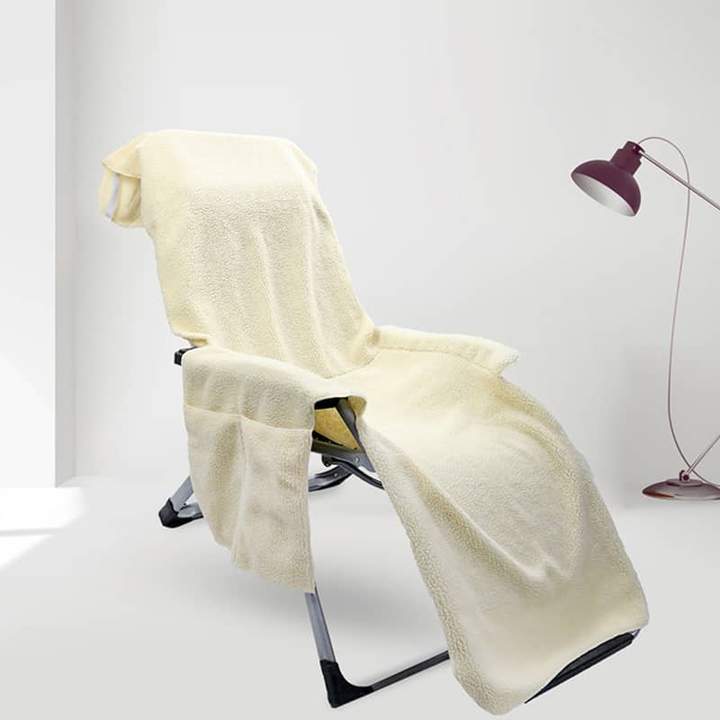 Comfortabele hoes voor fauteuil van polyfleece uit één stuk met zakken - Image 7