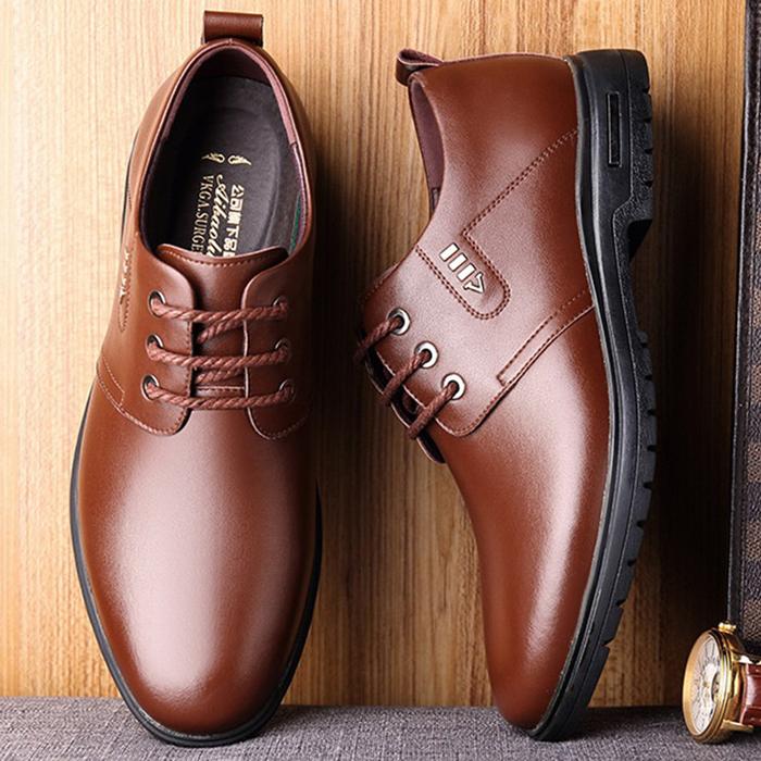 Heren microvezel leer antislip zakelijke comfortabele formele schoenen - Image 7