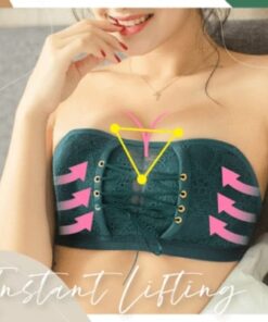 Kanten bandeau-push-up bh met trekkoorden