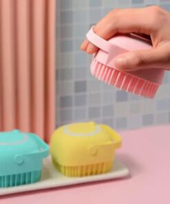 Siliconen badmassage zachte borstel