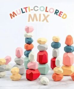 Houten stenen stapelblokken